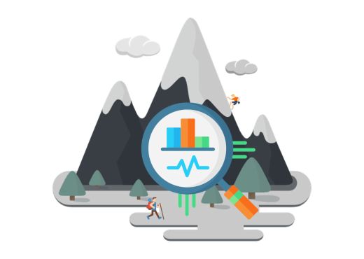 The dTS logo features mountains and nature, with a circle in the foreground containing symbols for AI and data management. This visually represents the core goal of the project – a digital visitor flow management system contributing to sustainable regional tourism.